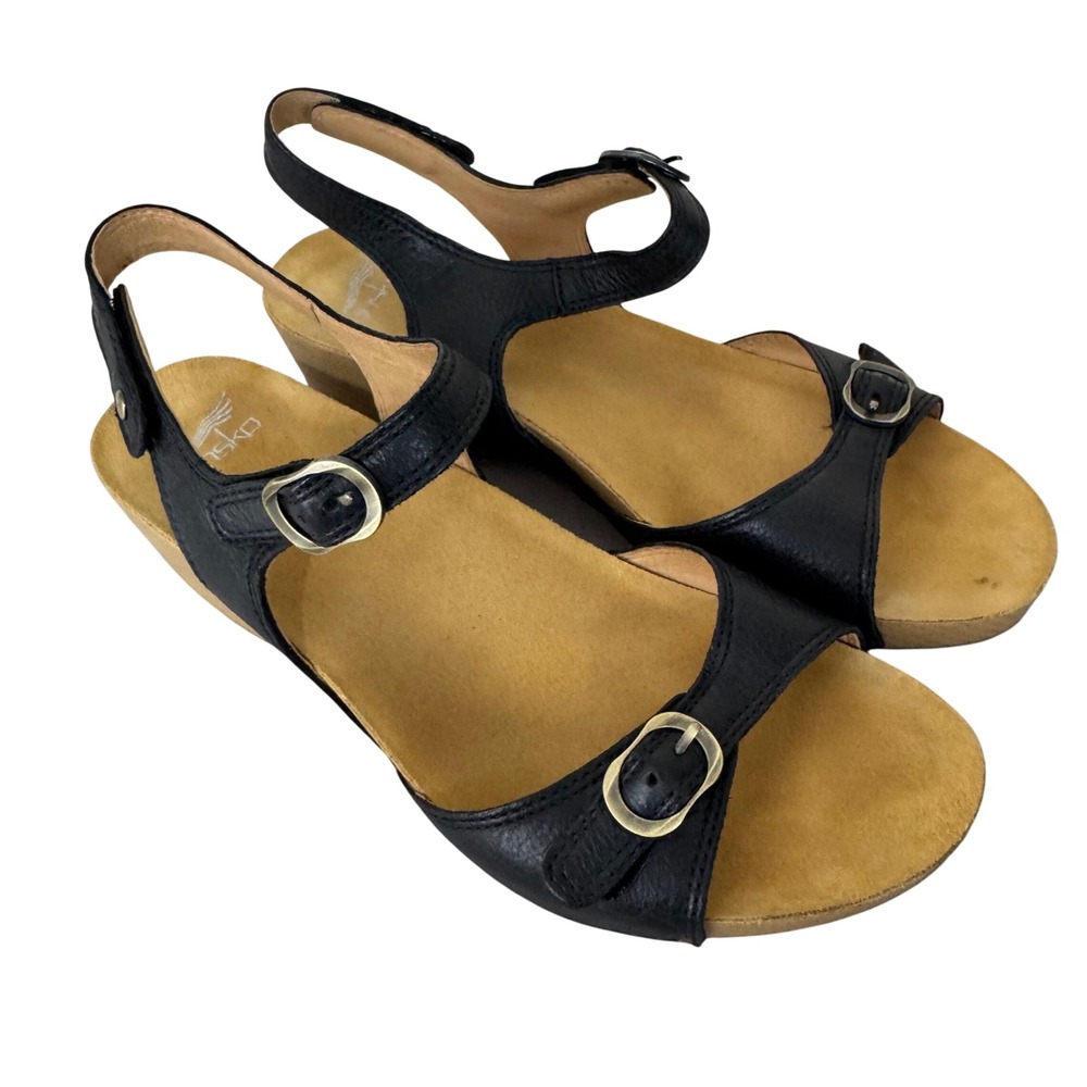 Dansko Tricia Heeled Sandal Black Size 40‎
